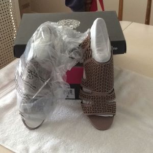 Vince Camuto suede heeled open shoe